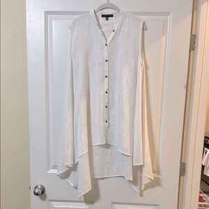 Saks Fifth Avenue sleeveless, asymmetrical blouse/dress Swim cover, Size‎ Medium